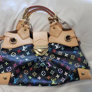 Louis Vuitton Ursula style black multicolored bag